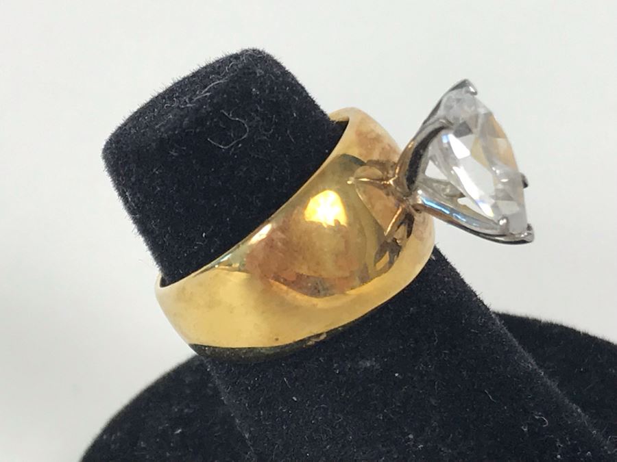 Sterling Silver CZ Ring Size 5.25 6.5g [Photo 4]