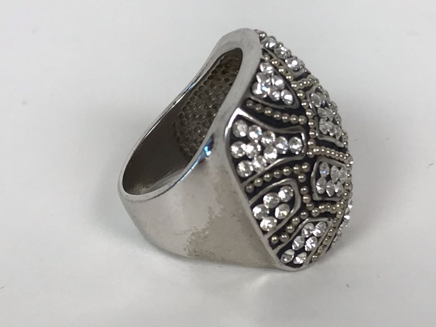Sterling Silver CT Ring Size 7.25 17.3g [Photo 10]