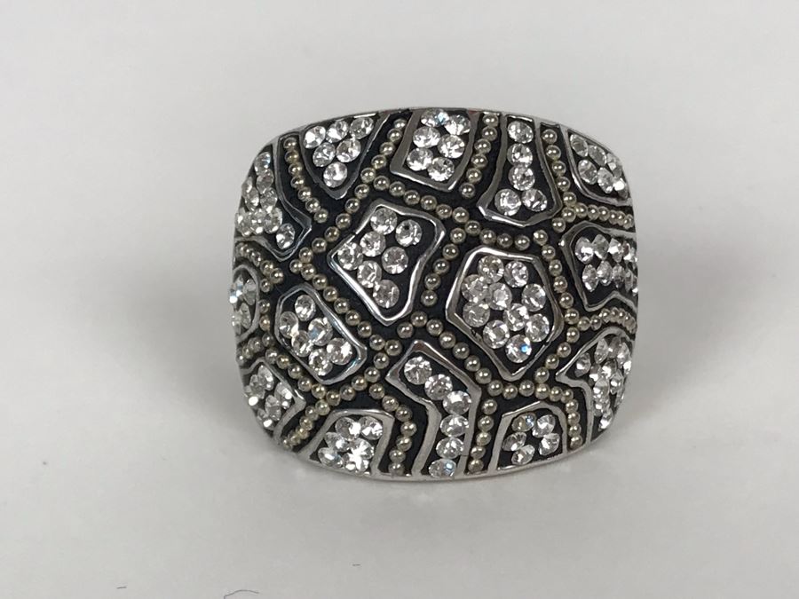 Sterling Silver CT Ring Size 7.25 17.3g [Photo 8]