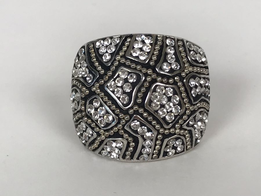 Sterling Silver CT Ring Size 7.25 17.3g [Photo 9]