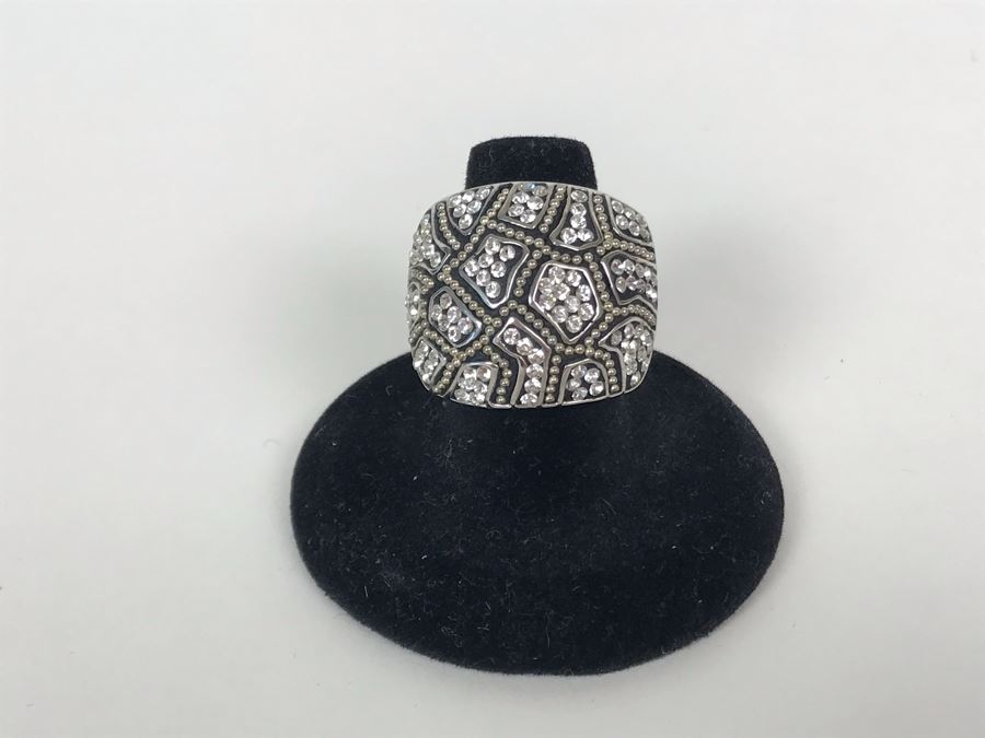 Sterling Silver CT Ring Size 7.25 17.3g [Photo 2]