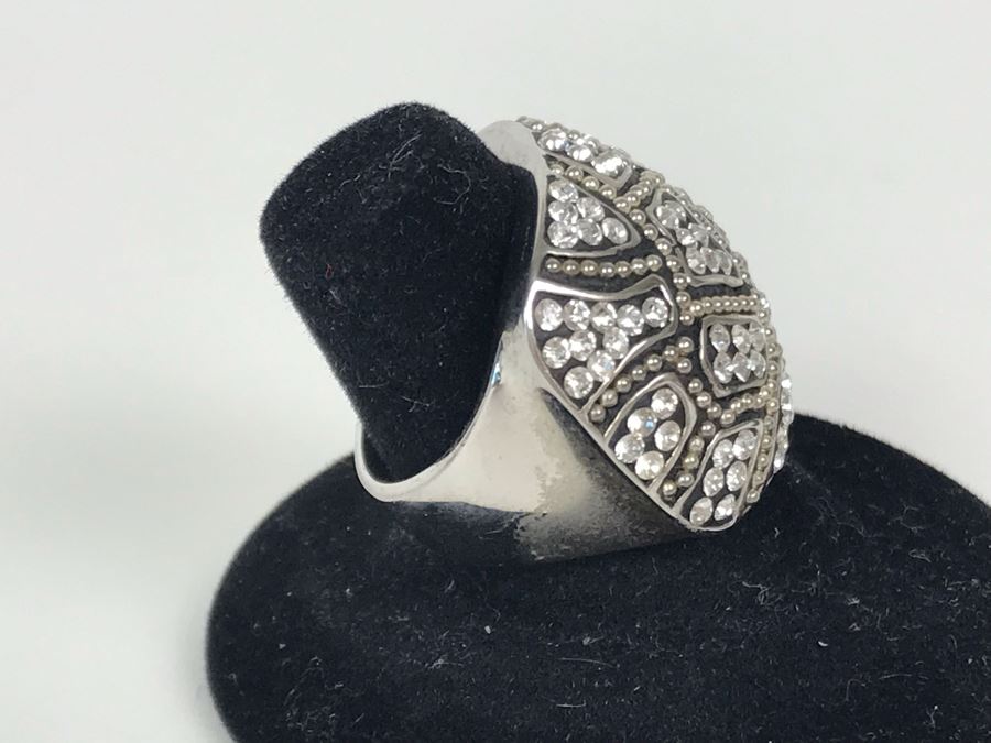 Sterling Silver CT Ring Size 7.25 17.3g [Photo 6]