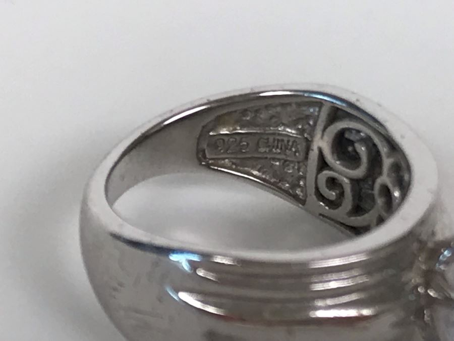 Sterling Silver CZ Ring Size 5.5 5.6g [Photo 11]