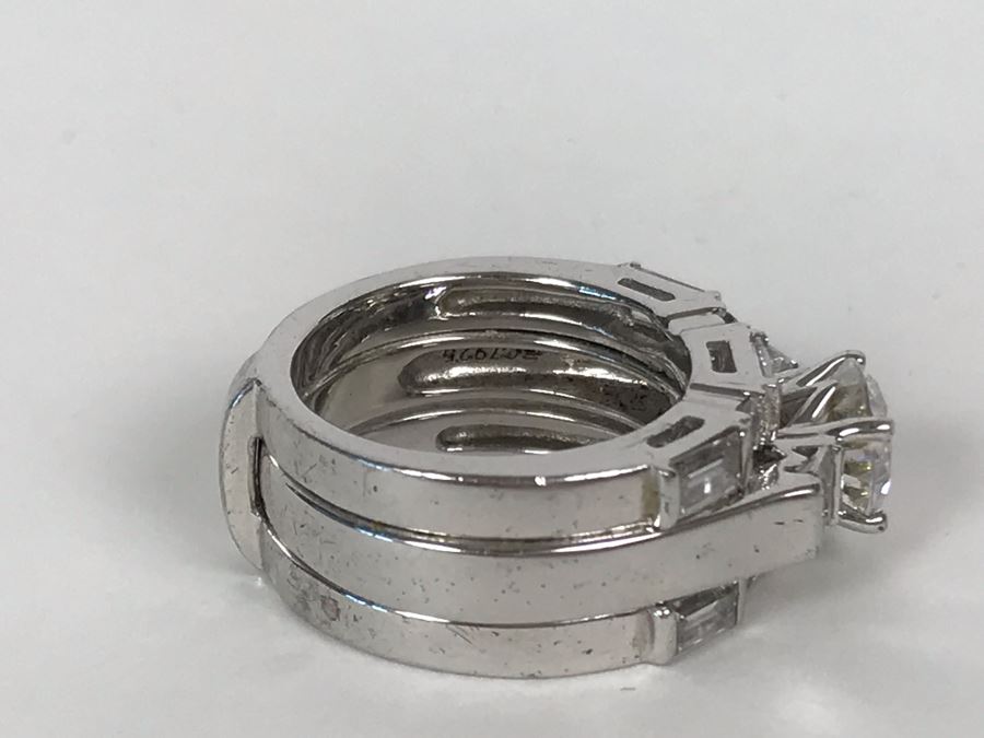 Sterling Silver CZ Ring Size 5 10.1g [Photo 14]