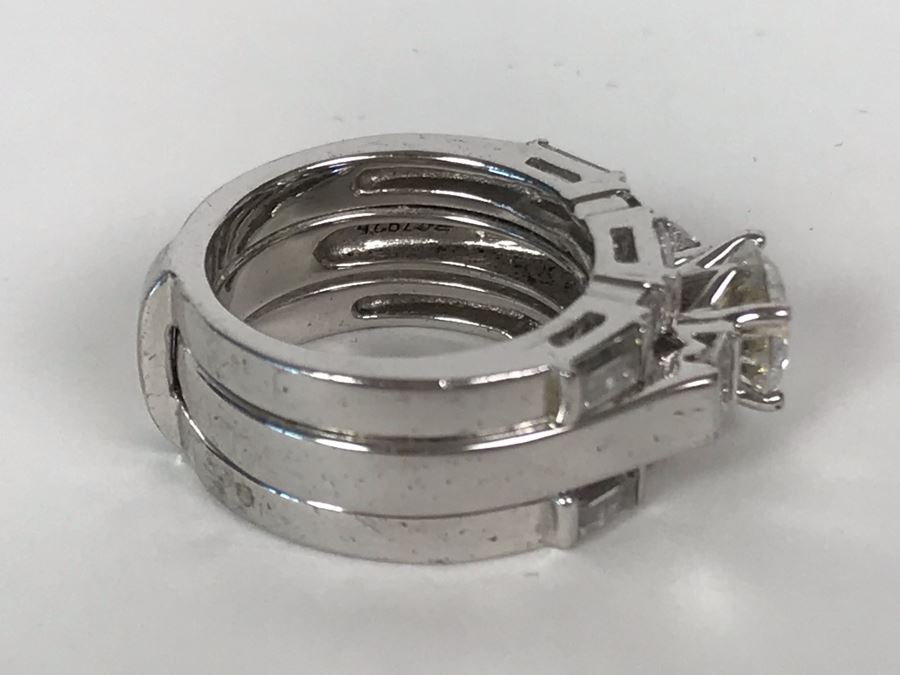 Sterling Silver CZ Ring Size 5 10.1g [Photo 13]