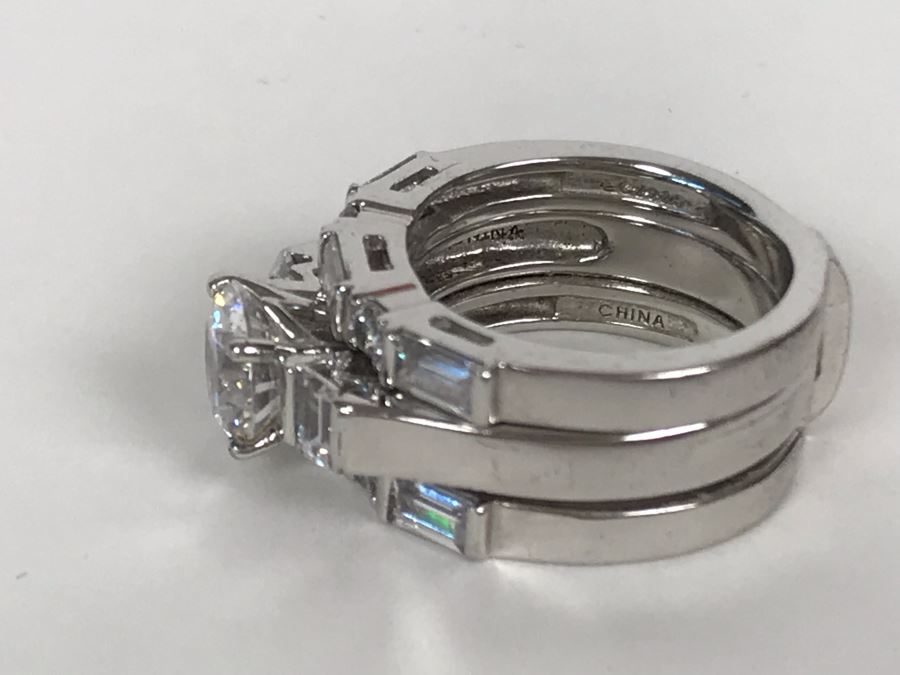 Sterling Silver CZ Ring Size 5 10.1g [Photo 15]