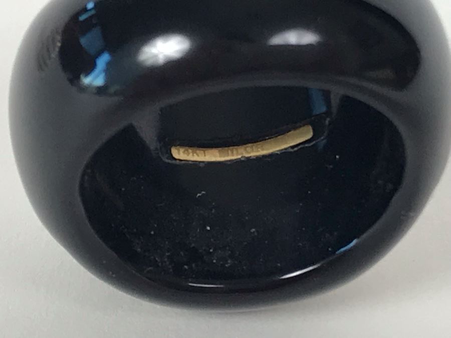 Pair Of Rings With 14K Gold Bands Milor Italy Size 8.25  [Photo 8]