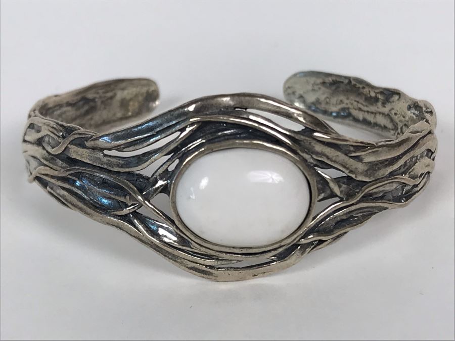 Sterling Silver Israel PZ Cuff Bracelet 23g