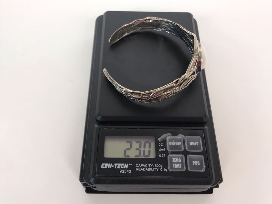 Sterling Silver Israel PZ Cuff Bracelet 23g [Photo 6]