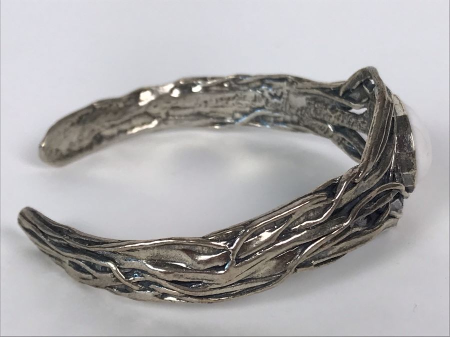 Sterling Silver Israel PZ Cuff Bracelet 23g [Photo 4]
