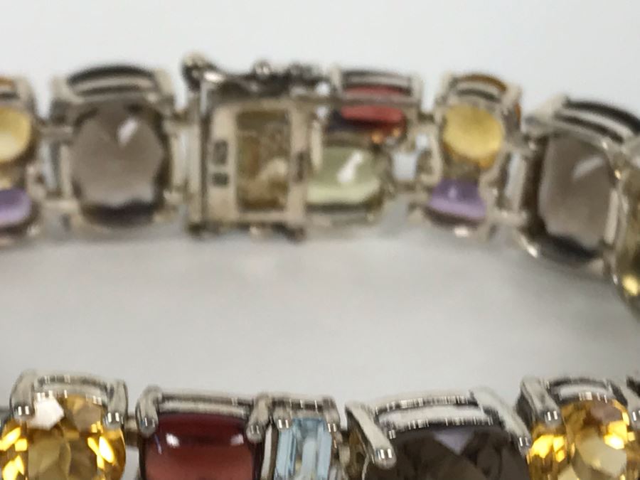 Sterling Silver Gemstones Bracelet 39.2g [Photo 8]