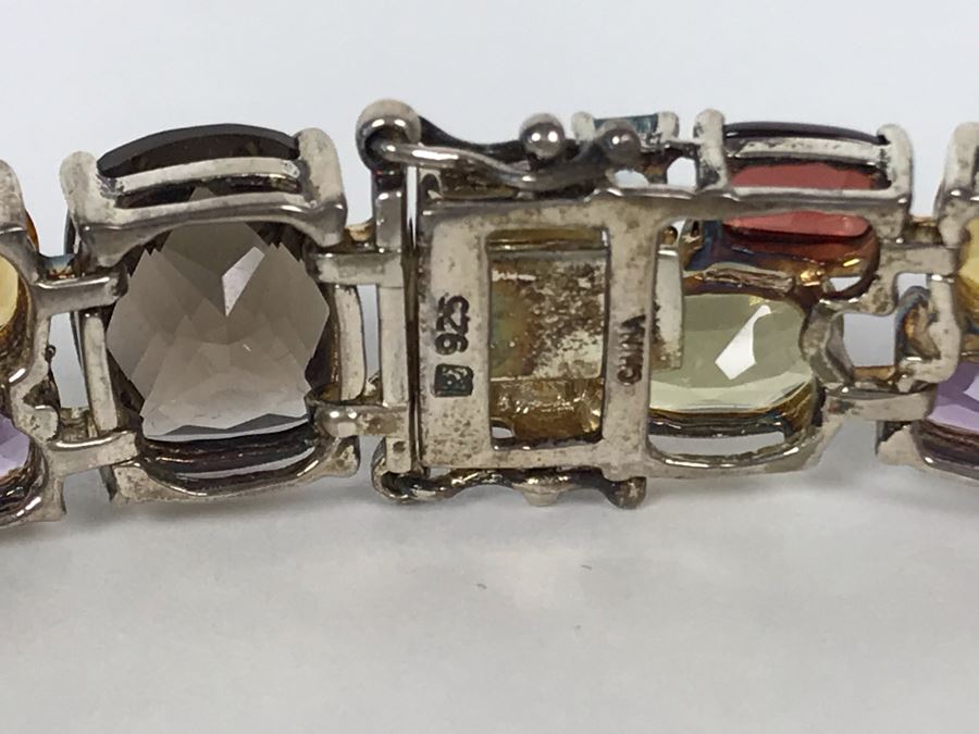 Sterling Silver Gemstones Bracelet 39.2g [Photo 9]