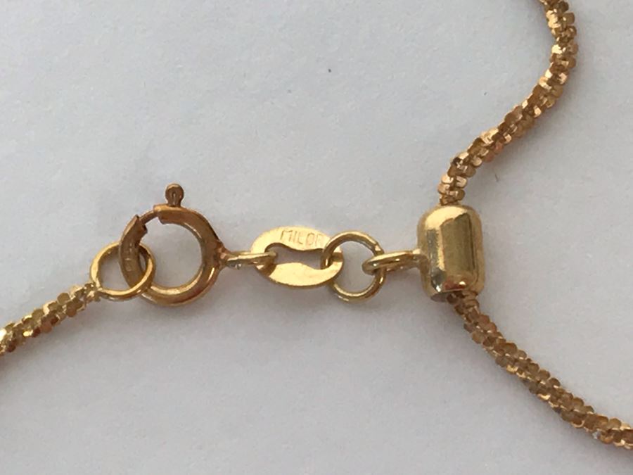 14K Gold Milor Italy Necklace 2.9g [Photo 9]