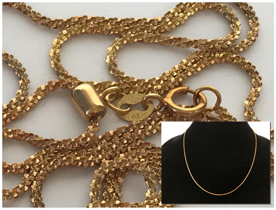 14K Gold Milor Italy Necklace 2.9g