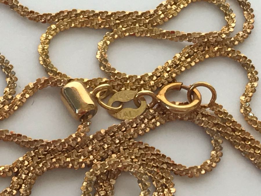 14K Gold Milor Italy Necklace 2.9g [Photo 12]