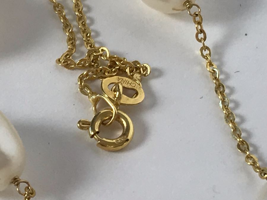 14K Gold Pearl Necklace RCI 12.2g [Photo 6]