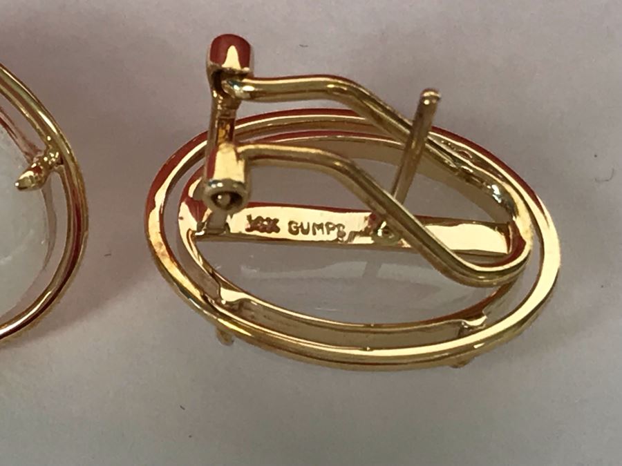 14K Gold GUMPS Earrings In Original Box 8.1g [Photo 8]