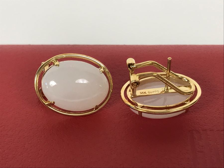14K Gold GUMPS Earrings In Original Box 8.1g [Photo 15]