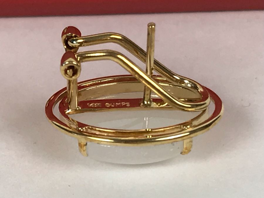 14K Gold GUMPS Earrings In Original Box 8.1g [Photo 12]