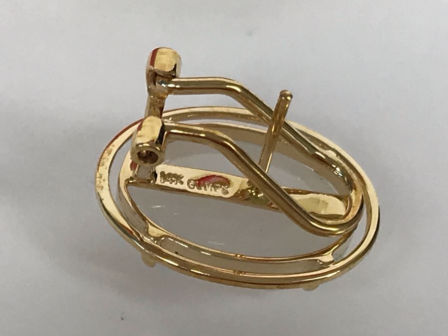 14K Gold GUMPS Earrings In Original Box 8.1g [Photo 10]