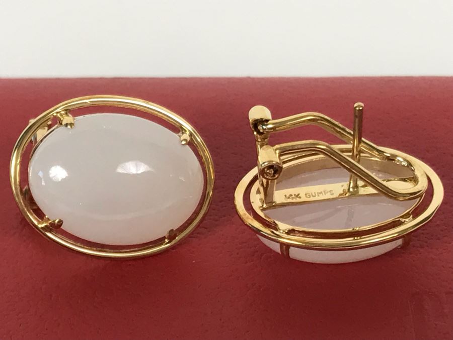 14K Gold GUMPS Earrings In Original Box 8.1g [Photo 16]