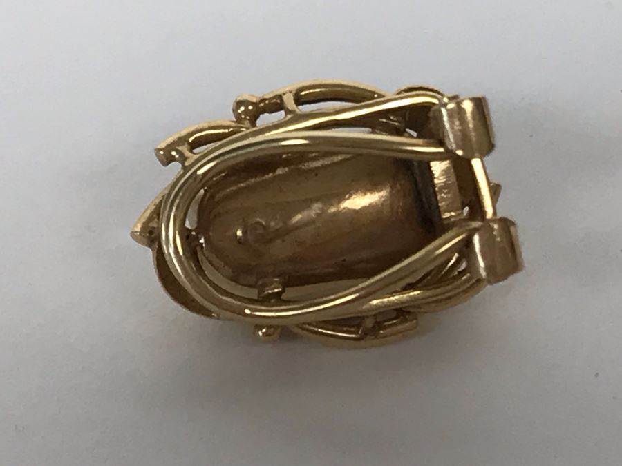 14K Gold Pearl Earrings Pierced 4.6g [Photo 8]