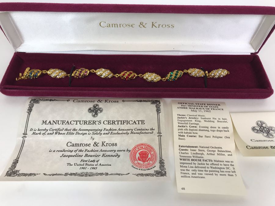 Camrose & Kross Rendering Of Fashion Jewelry Worn By Jacqueline Bouvier Kennedy [Photo 2]