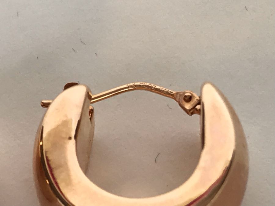 14K Gold Milor Italy Earrings Pierced 7.1g [Photo 5]