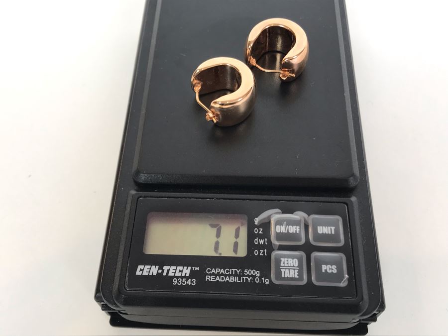 14K Gold Milor Italy Earrings Pierced 7.1g [Photo 6]