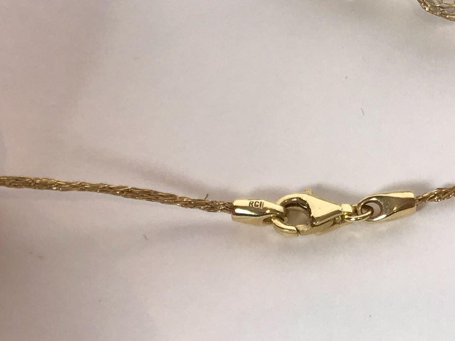 14K Gold Necklace With Matching 14K Gold Bracelet 13.3g TW [Photo 9]