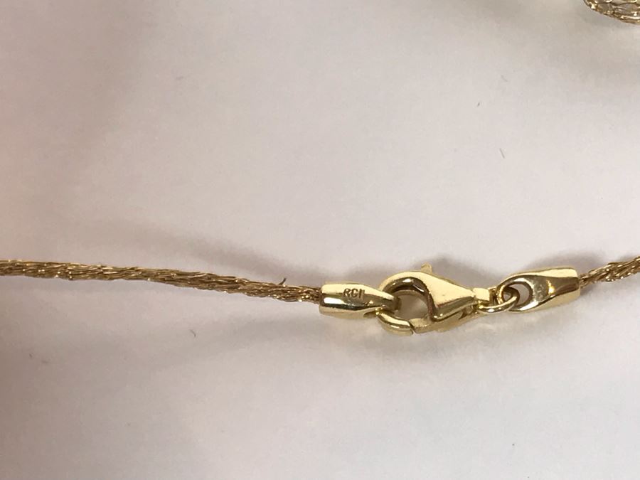 14K Gold Necklace With Matching 14K Gold Bracelet 13.3g TW [Photo 8]