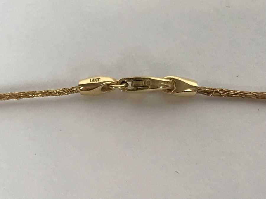 14K Gold Necklace With Matching 14K Gold Bracelet 13.3g TW [Photo 7]