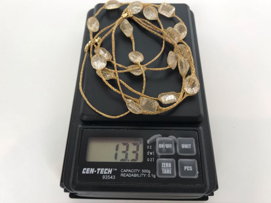 14K Gold Necklace With Matching 14K Gold Bracelet 13.3g TW [Photo 10]