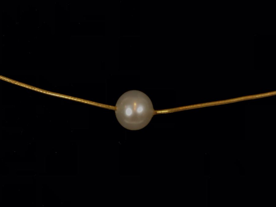 14K Gold Pearl Necklace 8.2g [Photo 3]
