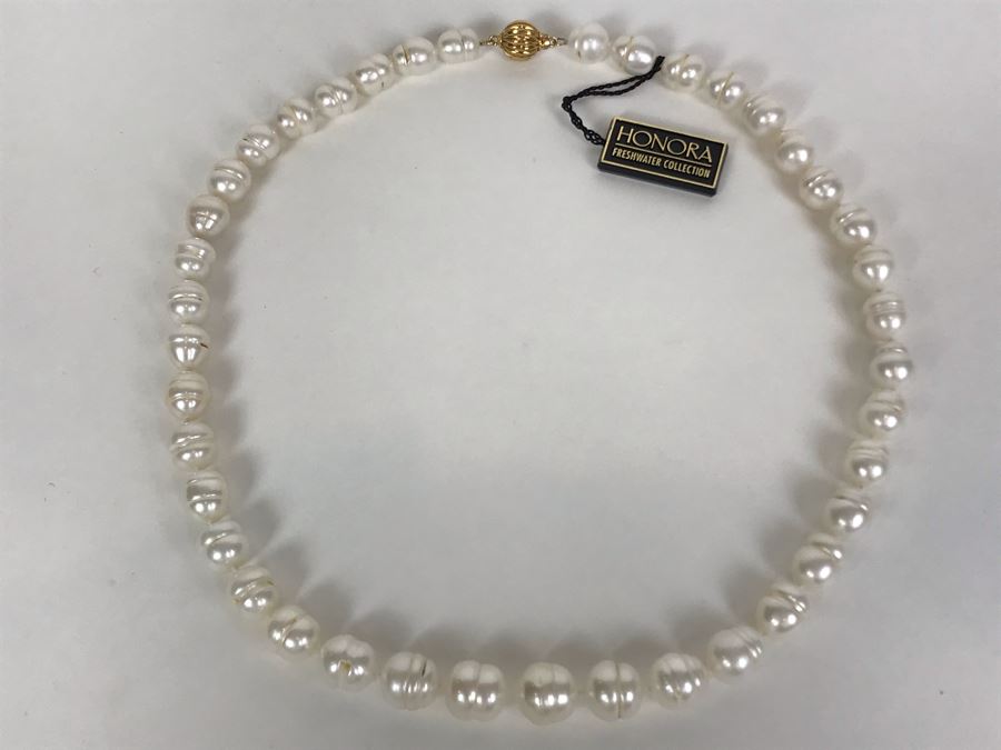 New With Tags Honora Freshwater Collection Pearl 14K Gold Necklace [Photo 4]