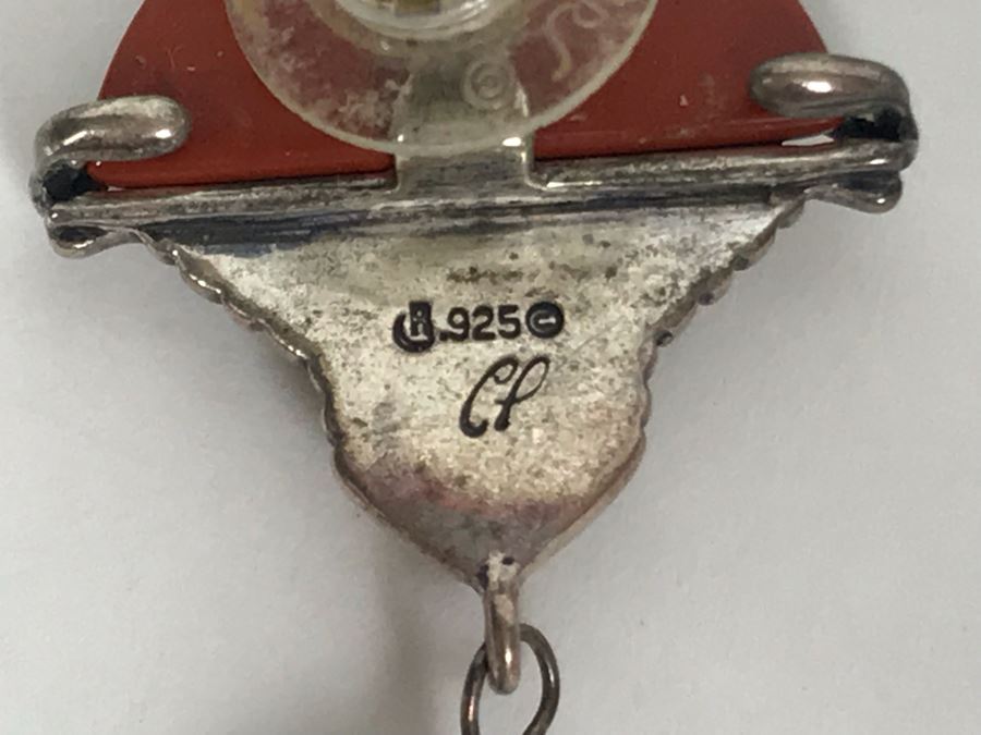 Signed Sterling Silver Native American Earrings CP 10g [Photo 4]