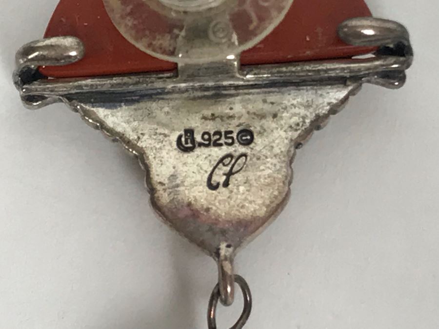 Signed Sterling Silver Native American Earrings CP 10g [Photo 3]