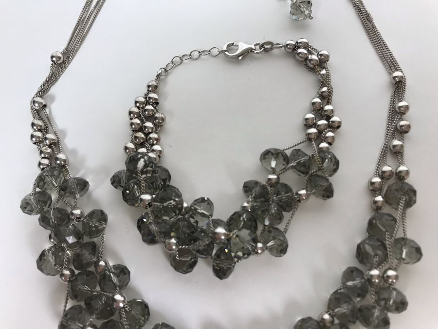 Sterling Silver Necklace And Bracelet 62.3g [Photo 9]