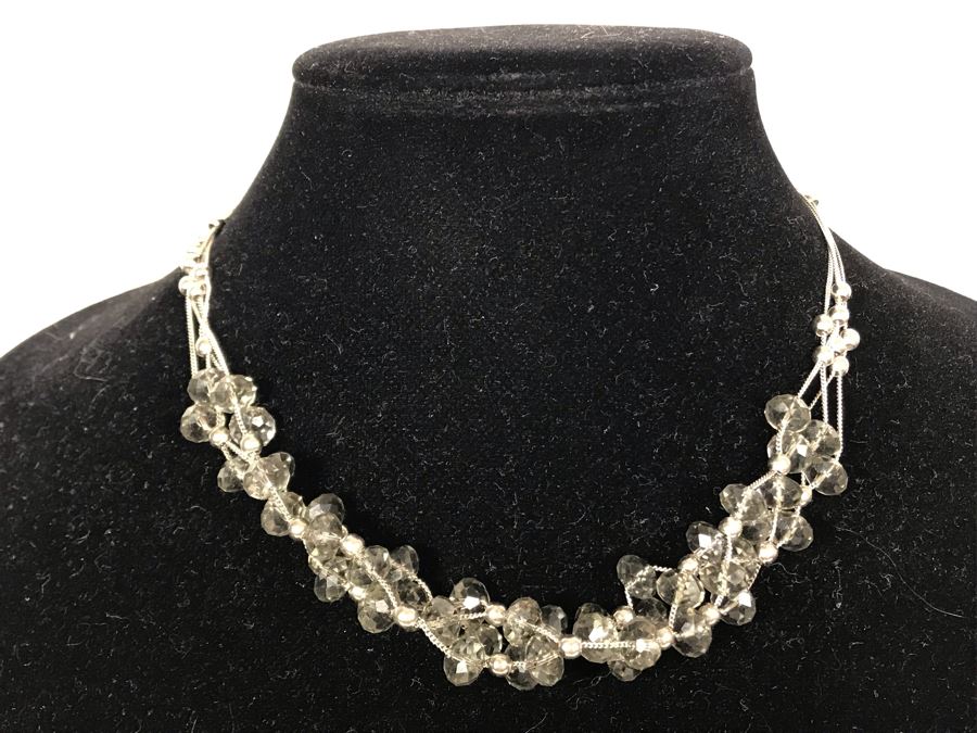 Sterling Silver Necklace And Bracelet 62.3g [Photo 2]