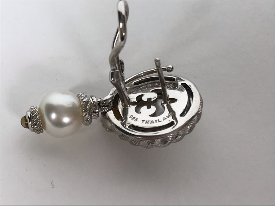 Judith Ripka Sterling Silver Earrings 16.6g [Photo 7]