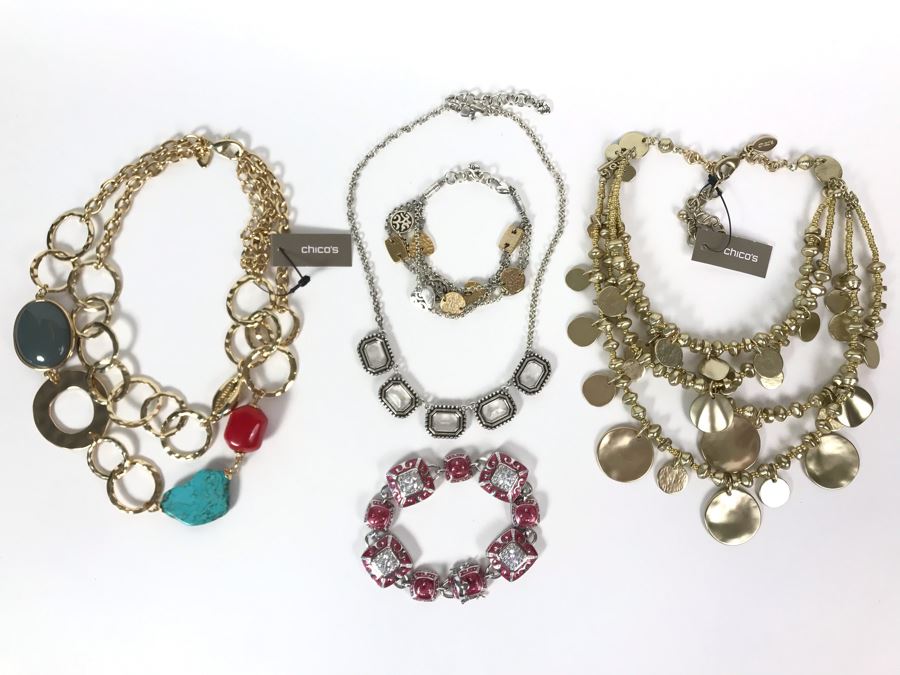 JUST ADDED - (2) New Chico's Necklaces (Retails $138), Brighton ...