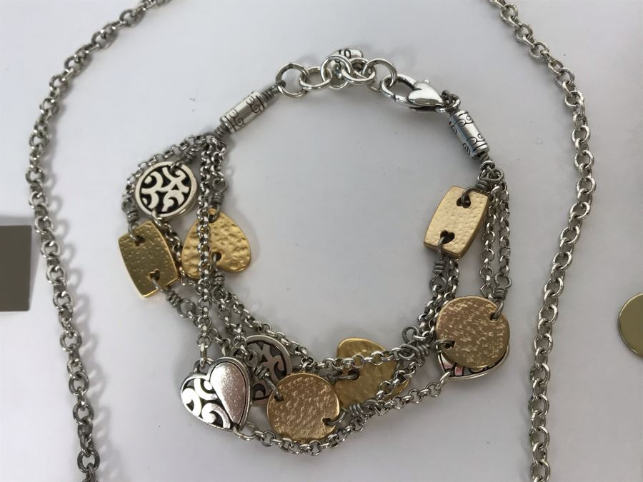 JUST ADDED - (2) New Chico's Necklaces (Retails $138), Brighton Necklace And Bracelet And Lauren G Adams Bracelet    [Photo 6]