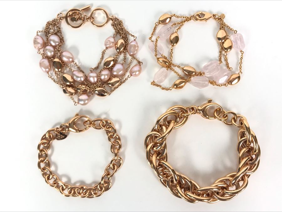 (4) Bronze Milor / Honora Pearl Italy Bracelets [Photo 1]