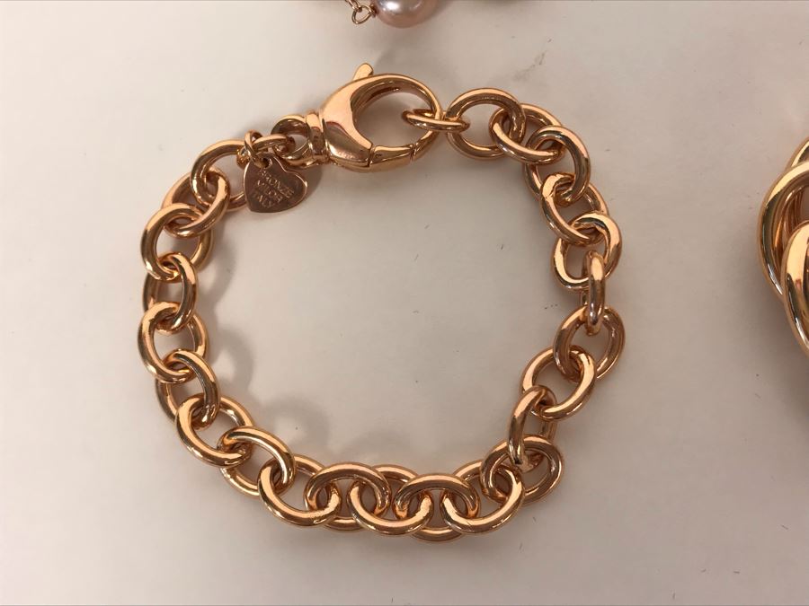 (4) Bronze Milor / Honora Pearl Italy Bracelets [Photo 4]