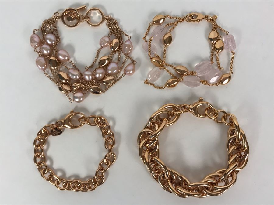 (4) Bronze Milor / Honora Pearl Italy Bracelets [Photo 2]