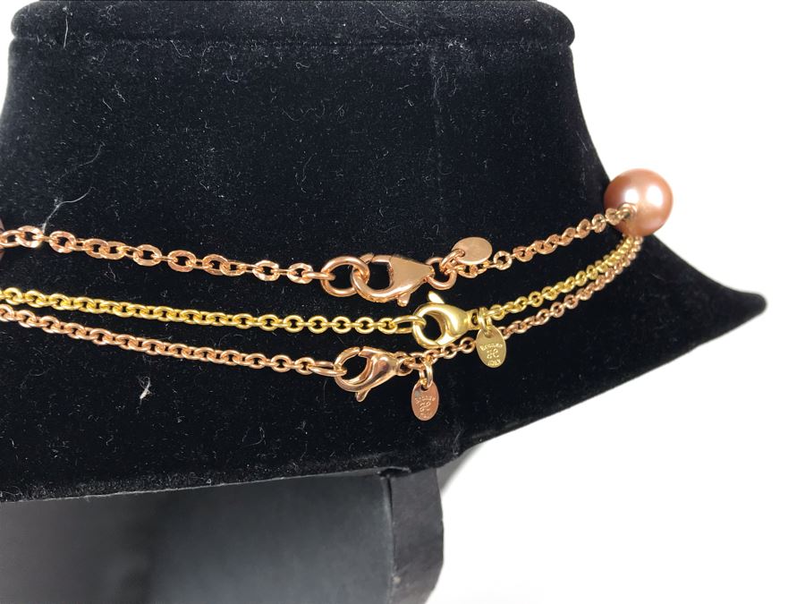 (3) Honora Bronze Pearl Necklaces [Photo 4]