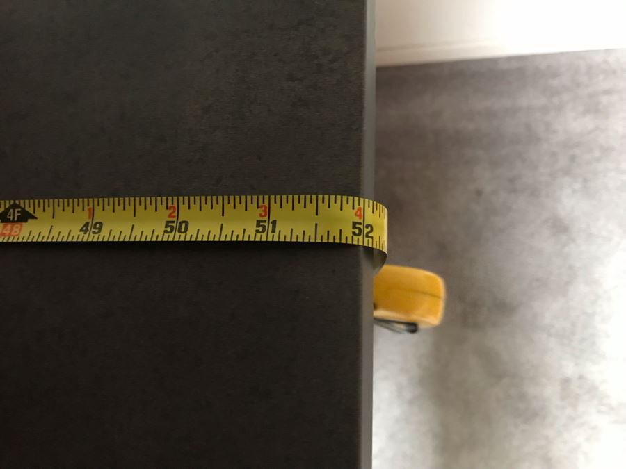 Crate & Barrel Metal Wrapped Top Wooden Industrial Bar Height Table 52W X 26D X 36H [Photo 9]