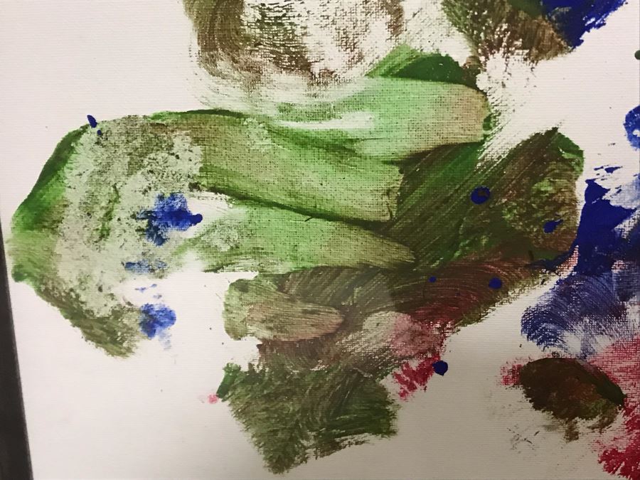 Pair Of Abstract Paintings Painted By Apes With Photographs 25 X 28, 32 X 41 [Photo 5]