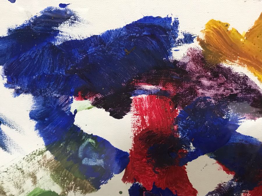 Pair Of Abstract Paintings Painted By Apes With Photographs 25 X 28, 32 X 41 [Photo 4]