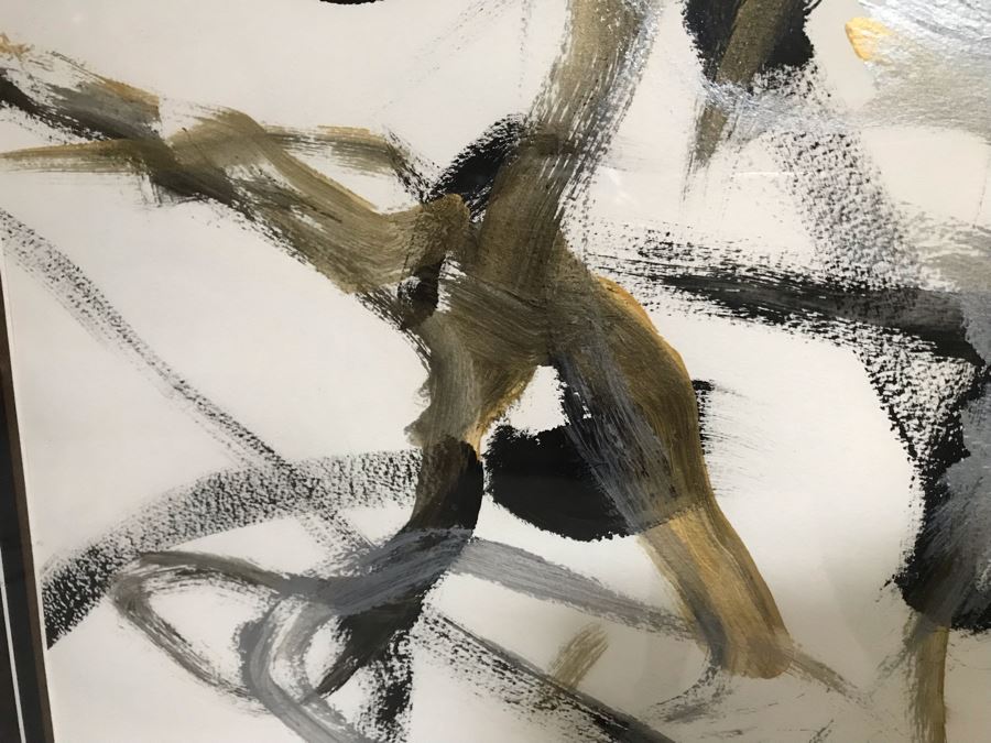 Pair Of Abstract Paintings Painted By Apes With Photographs 25 X 28, 32 X 41 [Photo 18]